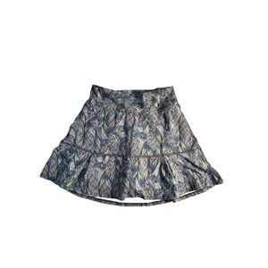 DonaJo Athletic Skort Size 1 US XS Gray Blue Yellow Print Tennis Golf Pickleball